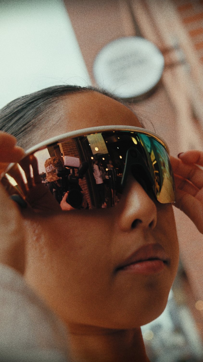 All Ours Shakeout, Oakley eyewear reflection portrait