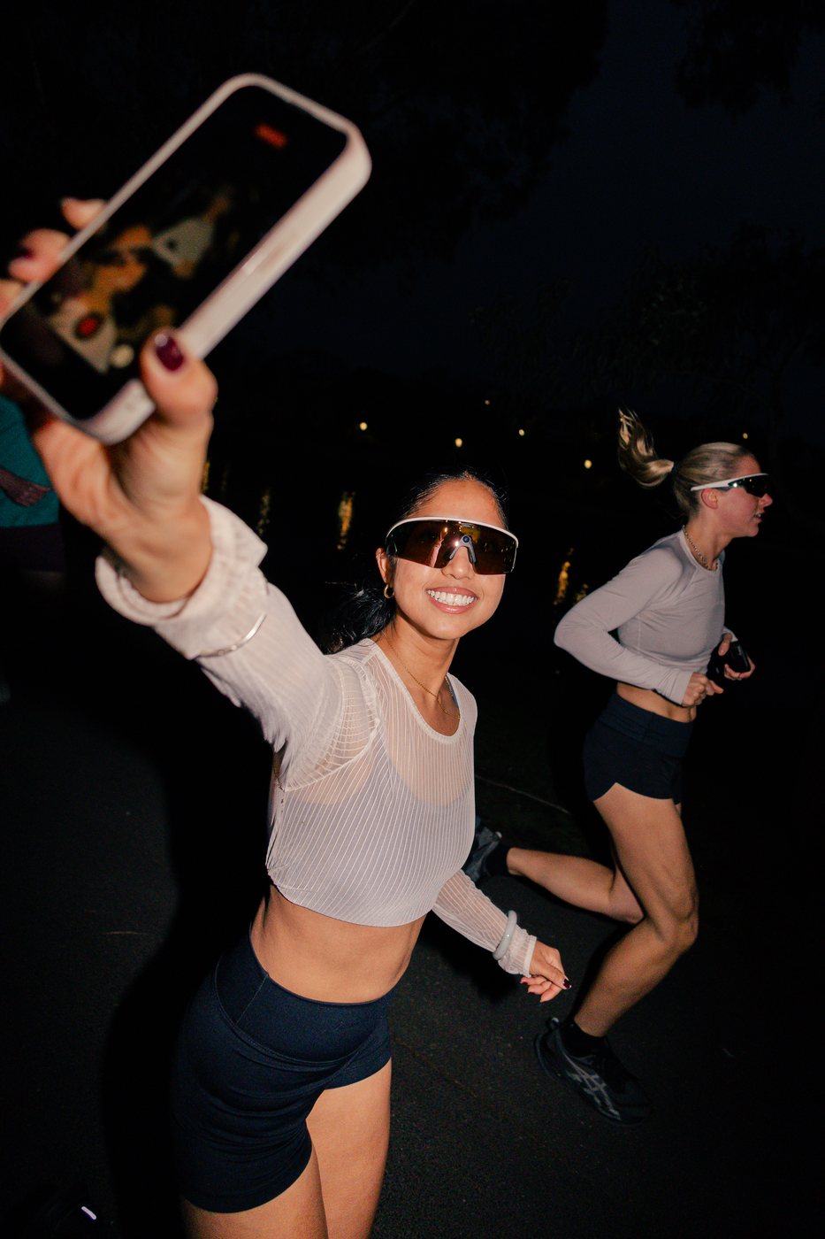All Ours Shakeout, selfie on the move in Oakleys