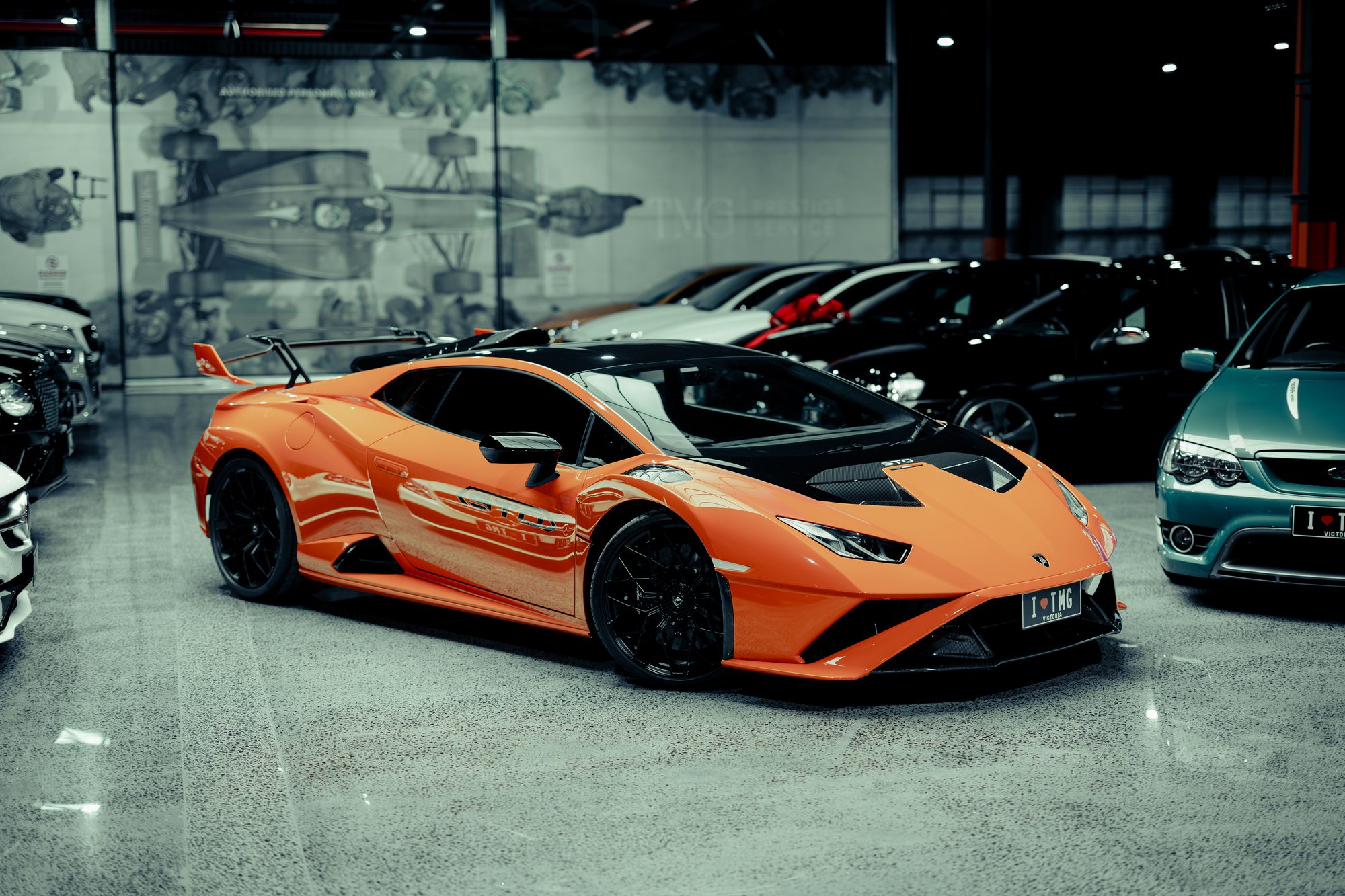 The Motor Gallery — Lamborghini Huracán STO, in the showroom